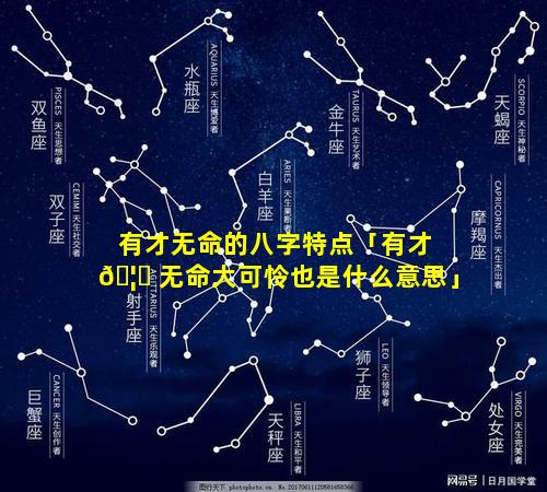 有才无命的八字特点「有才 🦊 无命大可怜也是什么意思」